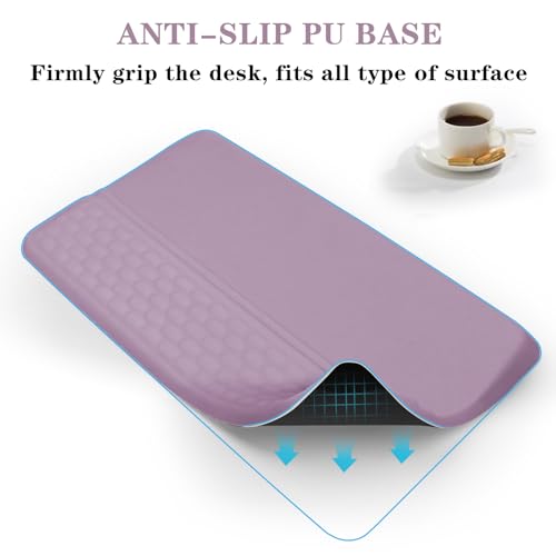 Computer Keyboard Stand Pad with Wrist Rest, Ergonomic Comfy Tilted Keyboard Stand Riser Holder Pad for Office Home (Purple) - color: Purple