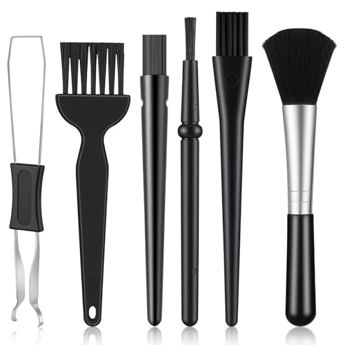 6 Pcs Mini Keyboard Cleaning Brushes Kit, Anti Static Electronic Dust Cleaning Brushes with PP Handle and Nylon Bristles, Keyboards Cleanings Brush for Computer Keyboard and Small Spaces