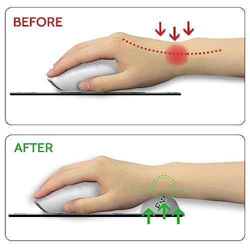 Blusabaca Cat Ergonomic Mouse Pad with Wrist Rest Gaming Mousepad Funny | Wrist Support Pain Relief, Cute, Office Desk Accessories, Work, Home, Non-Slip PU Base, for Wireless Mouse Computer Laptop - color: Black Cat
