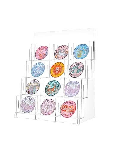 Acrylic Sticker Display Stand, Sticker Holder Display for Vendor Events, Card Rack Display Stand, Portable Display Rack