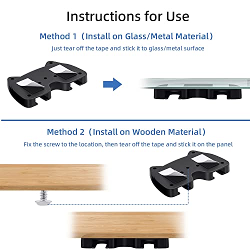 Mcbazel Under Desk Mount for Xbox Series X/S, Xbox One X/S, Xbox One, Xbox 360, Switch Pro Controller, Table Stand Holder Compatible with Xbox and Switch Pro Controller - Black - color: Black