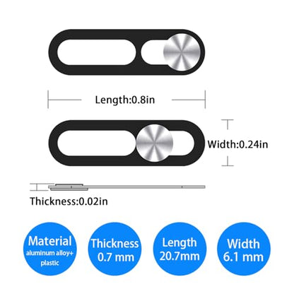 Webcam Cover,Front Camera Cover Compatible for iPhone 15/15 Plus/15 Pro/15 Pro Max/14 Pro/14 Pro Max,Protect Privacy and Security,Not Affect Face ID, 2 Pack-Silver - color: Silver