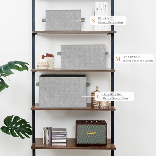 GRANNY SAYS Closet Storage Bins, Storage Baskets for Organizing, Fabric Storage Bins with Handles, Clothing Storage Containers for Organization Wardrobe, Gray, Large, 3-Pack - color: Ash Gray, size: Large