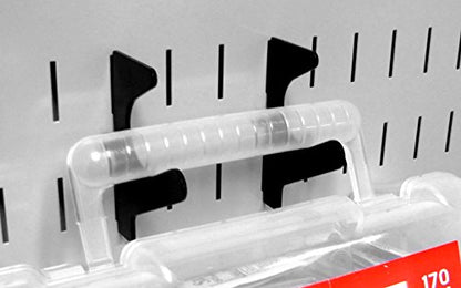 Wall Control Slanted U-Hook Accessory “U” Shaped Slotted Metal Pegboard Hook Pegboard and Slotted Tool Board – Black - color: Black, size: 1 Count (Pack of 1)