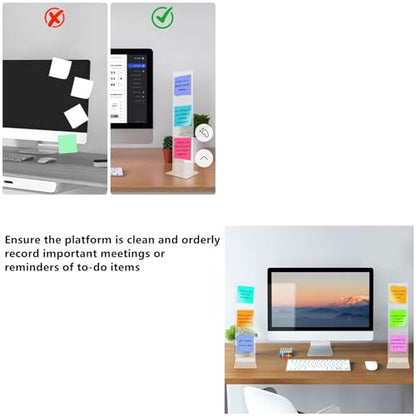 4-Piece Message Board, Memo Board,Double-Sided Desktop Display Stand, Office Communication Tool (4)