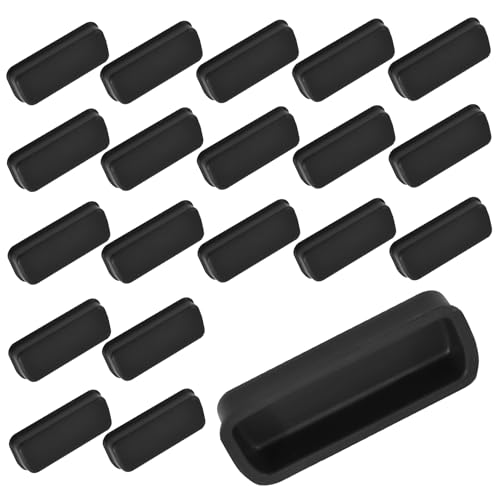 DVI Plug Protective Cover 20 Pcs Anti-Dust Protector Caps, Plug Protector Caps for DVI Female Ports and Computers Black Silica Gel - color: Black, size: DVI