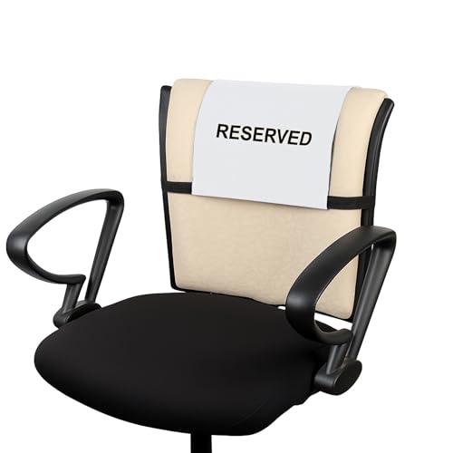 Aspire 24 Pcs Reserved Chair Covers with Elastic, Stretchable Reserved Seating Signs for Recliner Chair, Sofa Reserved Headrest Cover - color: White, size: 24 packs