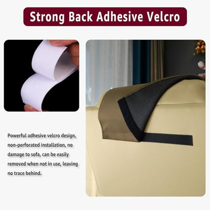 Non Slip Soft Velvet Recliner Chair Covers,Recliner headrest Protector,Headrest Cover for Furniture Slipcovers, Sofa Headrest Cover,Theater Seat, Home & Office Chair 17x27, Brown - color: Velvet Brown