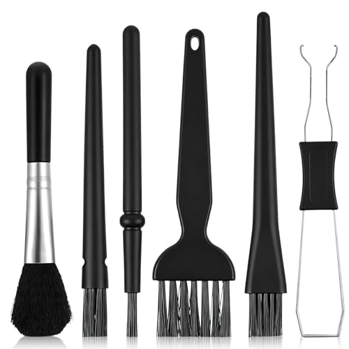 6Pcs Keyboard Brush - Keyboard Cleaning Kit with Keycap Puller & Switch Puller, Pp Handle Nylon Brushes, Anti-Static Dust Removal Tool for Computer Laptop Camera Electronics