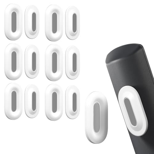 6 Pack Magnetic Remote Control Holder Wall Mount, 2025 Upgraded Smaller & Stronger Magnetic Silicone Remote Control Organizer TV Remote Charger Holder Caddy Back of TV (White) - color: White, size: 6 Pack