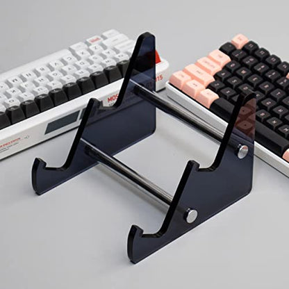 Sumgsn Keyboard Display Stand, Keyboard Storage Stand, Keyboard Holder, Black Transparent Acrylic Stand for Two Mechanical Keyboard - color: Black