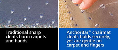 ES Robbins Extra High Pile Carpet ChairMat, Rectangle 60"x72" Beveled Edge - size: Rectangle, style: 60" x 72"