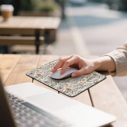 Mouse Pad for Desk with Stitched Edge, Premium Cute Washable Mouse Pads. Computer Mousepad with Non-Slip Rubber Base, Mousepads for Laptop, 9.25x7.75x0.12 inch (Bloom Magic) - color: Bloom Magic