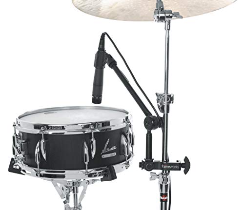 Gator Frameworks Adjustable Angled Mini Boom Arm with Interlocking Design, 9" Boom Arm (GFW-MIC-CLMPBM9) - style: 9" Boom - Fixed