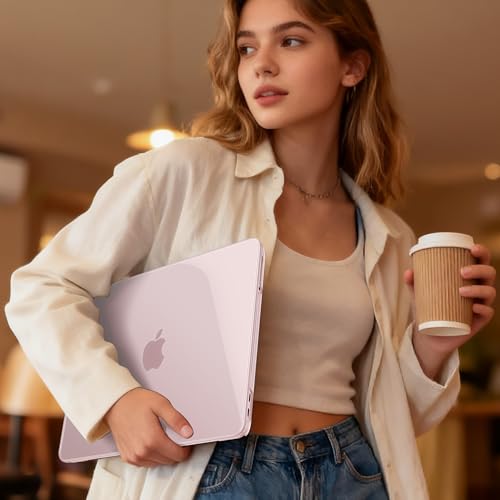 May Chen for MacBook Neo 13 inch Liquid Retina Display ((2026 Release A3404), Slim & Lightweight Protective Case with Screen Protector&Keyboard Cover&Dust Plug, Crystal Blush - color: Crystal Blush