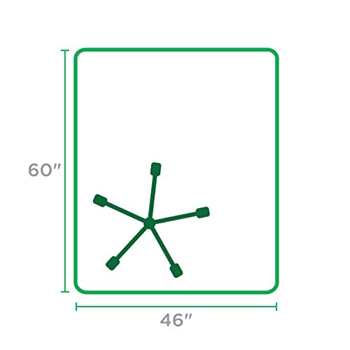 Dimex Office Chair Mat for Low‑Pile Carpet – 46" x 60" Clear Desk Floor Protector with Lip, Smooth Glide PVC - size: 46" x 60"
