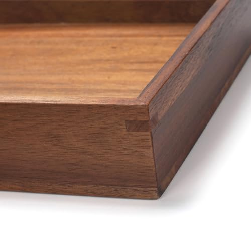 Wood Letter Tray, Acacia Wood Desk Tray, Wooden Desk Organizer, A4 Paper, Document, File, Mail, Magazine Storage Basket for Office, Classroom, Home Desktop