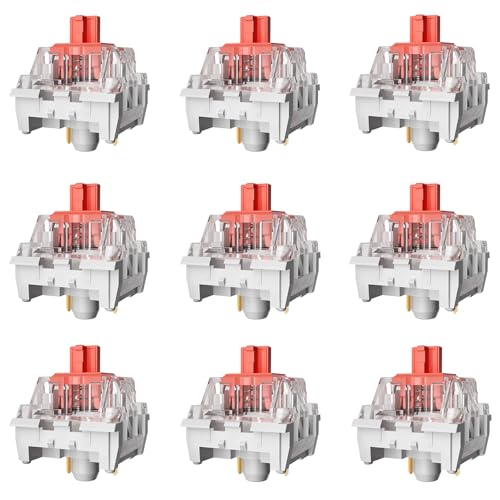 Mechanical Gaming Keyboard Red Switches,3 Pin 50gf RGB SMT Linear Switch,Dustproof and Waterproof Switch (Red,36PCS) - color: Red, size: 36Pcs