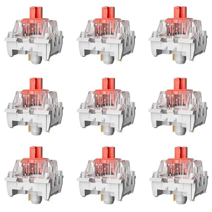 Mechanical Gaming Keyboard Red Switches,3 Pin 50gf RGB SMT Linear Switch,Dustproof and Waterproof Switch (Red,36PCS) - color: Red, size: 36Pcs