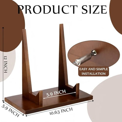 RattanView 1 Pcs Wood Plate Stand for Display 12 Inch Plate Holder Display Frame Picture Photo Card Tabletop Decorative Stand - size: 12 Inch