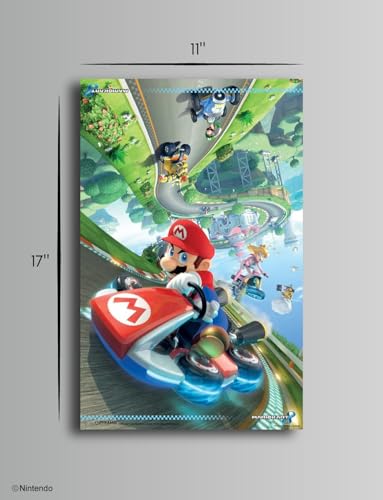 Pyramid America Super Mario Poster - Mario Kart 8 Poster - 11 x 17 inch Video Game Room Decor, Room Office & Gamers – Nintendo Decorations