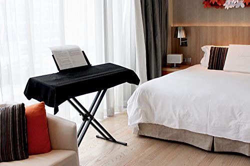 Clairevoire Piano Keyboard Dust Cover for 61 Keys to 88 Keys, Electric Pianos Cover, Digital Pianos Cloth Protection,Lightweight and Adjustable Closure,Ebony Black, M - Keyboard Piano up to 53" x 16" - color: Ebony Black, size: [76~88keys] Medium