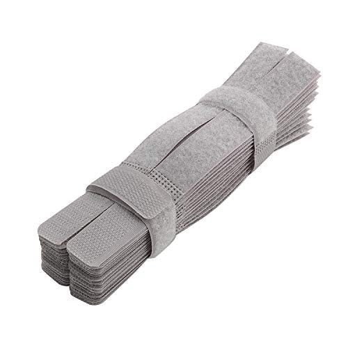 50pcs Cable Ties Reusable Fastening Wire Organizer Cord Rope Holder 7 Inch (Grey) - color: Grey