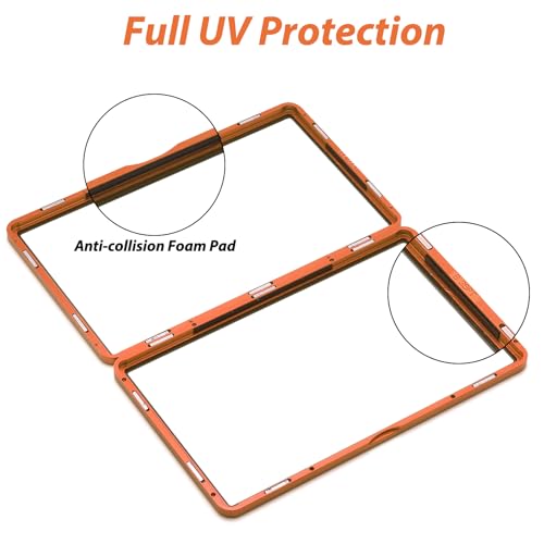 ZINHO Graded Card Case Magnetic Aluminum Alloy Slab Protector Display Case Fits BGS Cards, UV Protection (Orange) - color: Orange, style: BGS Card Case