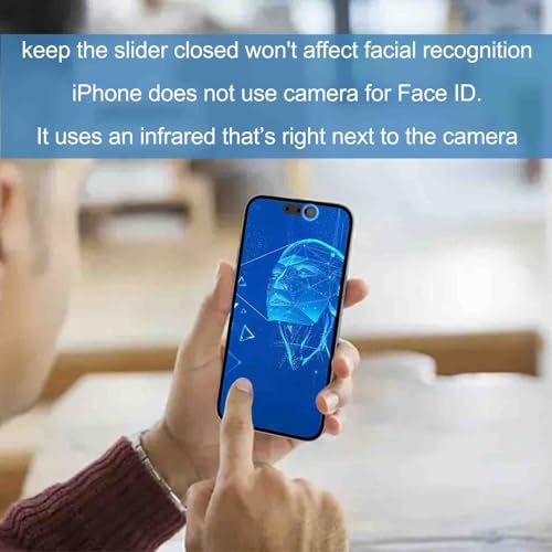 Front Camera Cover Compatible for iPhone 16Pro /16 Pro Max with Rear Lens Cover,Protect Privacy and Security But Not Affect Facial Recognition(2Pack)-2025 Updated Version - size: 16Pro/X16Pro Max