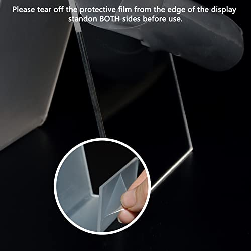 6'' x 4'' Acrylic Book Display Stand Clear Easel with Ledge Tablet Holder for Displaying Books, Pictures, Notebooks, CDs, Artworks, etc (Large) (6)
