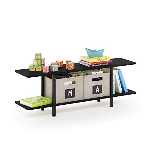 Furinno Turn-N-Tube 2-Tier Multipurpose Wide Shelf, Espresso/Black - color: Espresso/Black, style: 2-Tiers