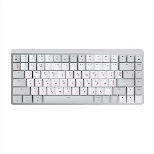 Russian Keyboard Stickers 2 Pack, Cyrillic Letter Overlay, Clear - color: red