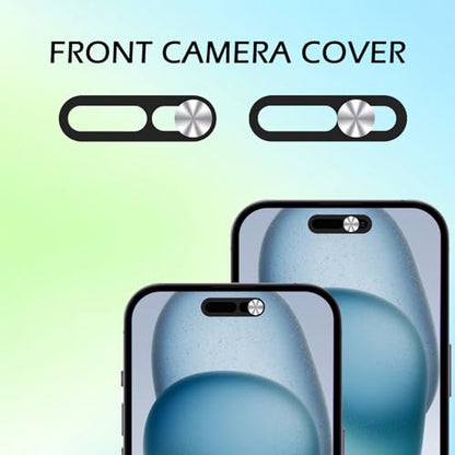 Webcam Cover,Front Camera Cover Compatible for iPhone 15/15 Plus/15 Pro/15 Pro Max/14 Pro/14 Pro Max,Protect Privacy and Security,Not Affect Face ID, 2 Pack-Silver - color: Silver