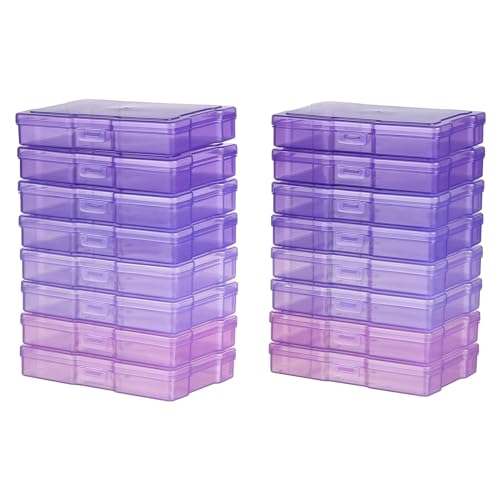 novelinks Photo Storage Boxes with Handle, Photo Organizers and Storage | 1Pack Color, Photo Albums 4x6 Pictures, Photo Cases, Classroom Organization, Index Card Box, Photo Card Holder, Seed Storage - color: Purple Gradient