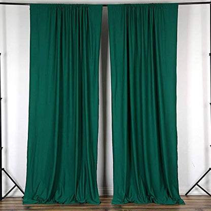 AK TRADING CO. 10 feet x 8 feet IFR Polyester Backdrop Drapes Curtains Panels with Rod Pockets - Wedding Ceremony Party Home Window Decorations - Hunter Green - color: Hunter Green