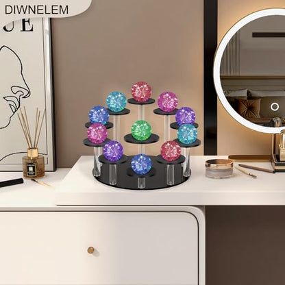 Round Jewelry Stand Acrylic Display Riser Stands Dessert Tower Display Tower for Watch,Jewelry,Rings,Earrings,Mini Figurines,Cupcakes(Black,11Tier) - size: Black-11 Tier