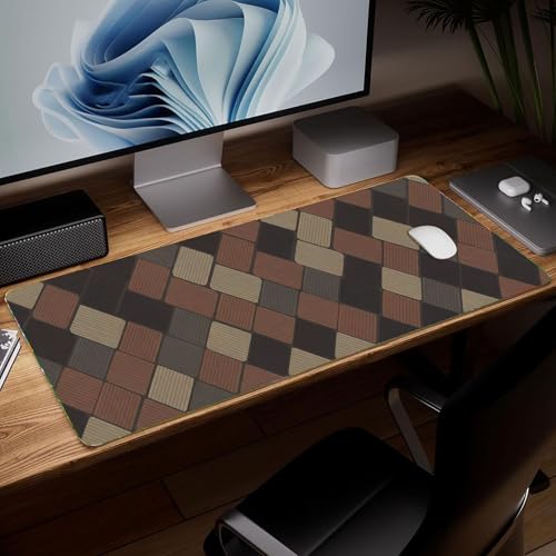 Leather Minimalist Desk Pad, Colorful Art Mouse Pad Large Computer Keyboard Gaming Mousepad Waterproof Desktop Protector & Cover, Decorative PU Leather Laptop Mouse Mat Home Decor 10 x 25.6 inch C65 - color: colorful-15