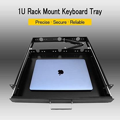 1U Rack Mount Sliding Keyboard Tray