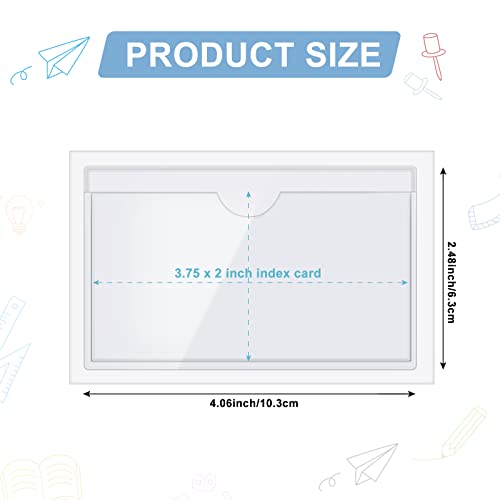 Chinco 30 Pcs Self Adhesive Pockets, Bin Labels for Storage Bins, Clear Pocket Label Sleeves, Plastic Index Card Holder with Top Open for Organizing Bins Box Drawer (4.06 x 2.48 Inches) - size: 4.06 x 2.48 Inches