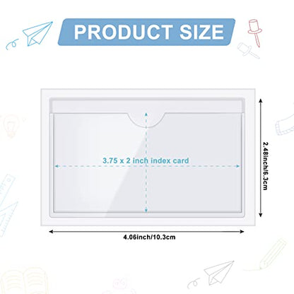Chinco 30 Pcs Self Adhesive Pockets, Bin Labels for Storage Bins, Clear Pocket Label Sleeves, Plastic Index Card Holder with Top Open for Organizing Bins Box Drawer (4.06 x 2.48 Inches) - size: 4.06 x 2.48 Inches