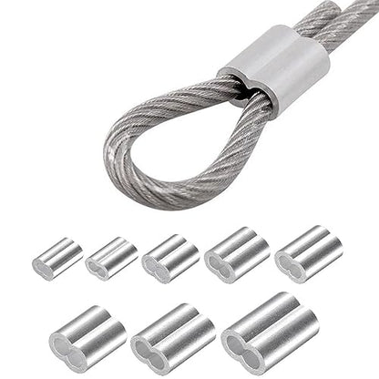 200 Pcs Aluminum Crimping Loop Sleeve 3/32",Cable Crimp Ferrules for Wire Rope and Cable (3/32''(2.5mm)-200pcs) - style: 3/32''(2.5mm)-200pcs