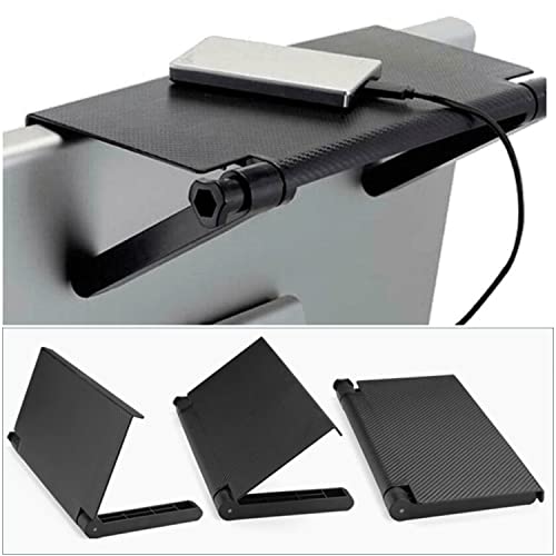 TV Top Shelf Mounting Bracket 13 Inch Flat Panel Mount Adjustable Mount on Monitors to Hold Cable Boxes, Camera, Media Boxes, Game Console and Home Decor Foldable Organizer