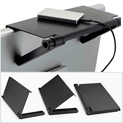 TV Top Shelf Mounting Bracket 13 Inch Flat Panel Mount Adjustable Mount on Monitors to Hold Cable Boxes, Camera, Media Boxes, Game Console and Home Decor Foldable Organizer