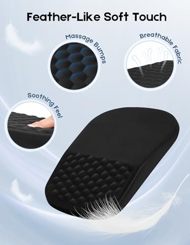 Mouse Pad with Wrist Rest, Ergonomic Mouse Wrist Rest for Pain Relief, Mousepad with Massage Bumps Design, Soft Memory Foam, Non-Slip Base, Wrist Pad for Mouse for Office School Home Gaming