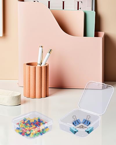 Small Plastic Case, 24 Pack Clear Plastic Beads Storage Containers Clear Craft Storage Boxes Mini Storage Containers For Small Items, Crafts, Jewelry, Hardware (3 x 3 x 1.2 inches) - size: 3 x 3 x 1.2 inches