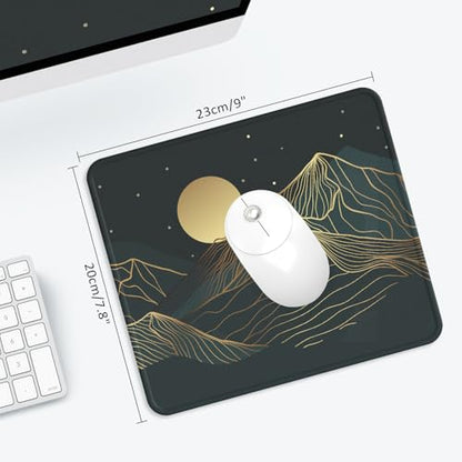 eulps Mouse Pad with Stitched Edge, Multiple Patterns Computer Mouse Pads with Non-Slip Rubber Base, Washable Cloth Mousepad, for Gaming, Laptop, PC (Lunar Peaks) - color: 30Lunar Peaks