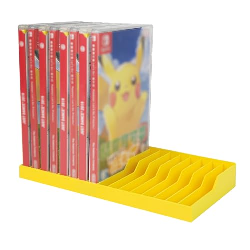 Nintendo Switch Game Holder Case Organizer - 16 Game Case Storage Stand, Eco-ABS Plastic Desktop Rack, Space-Saving Nintendo Switch Game Case Holder/Organizer (yellow) - color: yellow