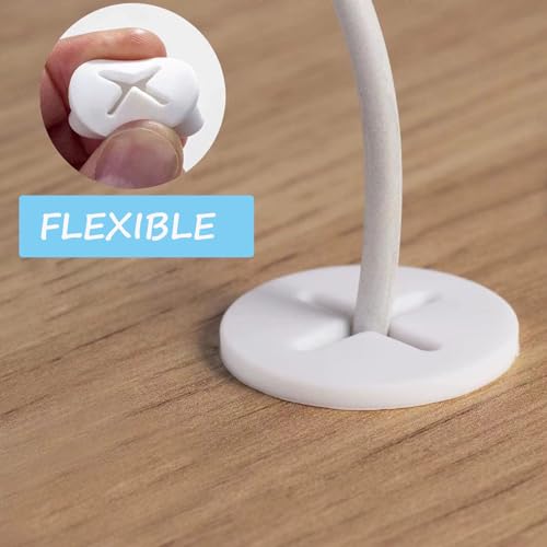 TuTuYa 10PCS Desk Grommet, Desk Grommet 1 Inch (25mm) Desk Cable Grommet Desk Cable Hole Covers with Hole Saw, Ideal Solution for Office and Home Table Cable(White) - color: 1 Inch_25mm White10PCS