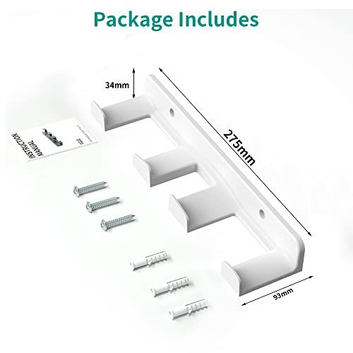 HomeMount VR Wall Mount Storage Stand Hook-for Meta/Oculus Quest 2/Quest/Rift/Rift S/Valve Index/HTC Vive/HP Reverb G2/ PlayStation VR Headsets, Gaming Controller Hanger Space Saving（White） - color: White