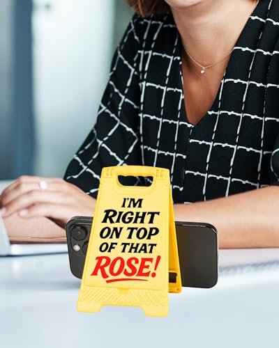 Funny Desk Shelf Decor, Right Top Rose Mini Desk Sign | Right Top Rose Sign, Funny Shelf Sign, Home Office Decor, Mini Desk Sign - style: On Top Of That Rose